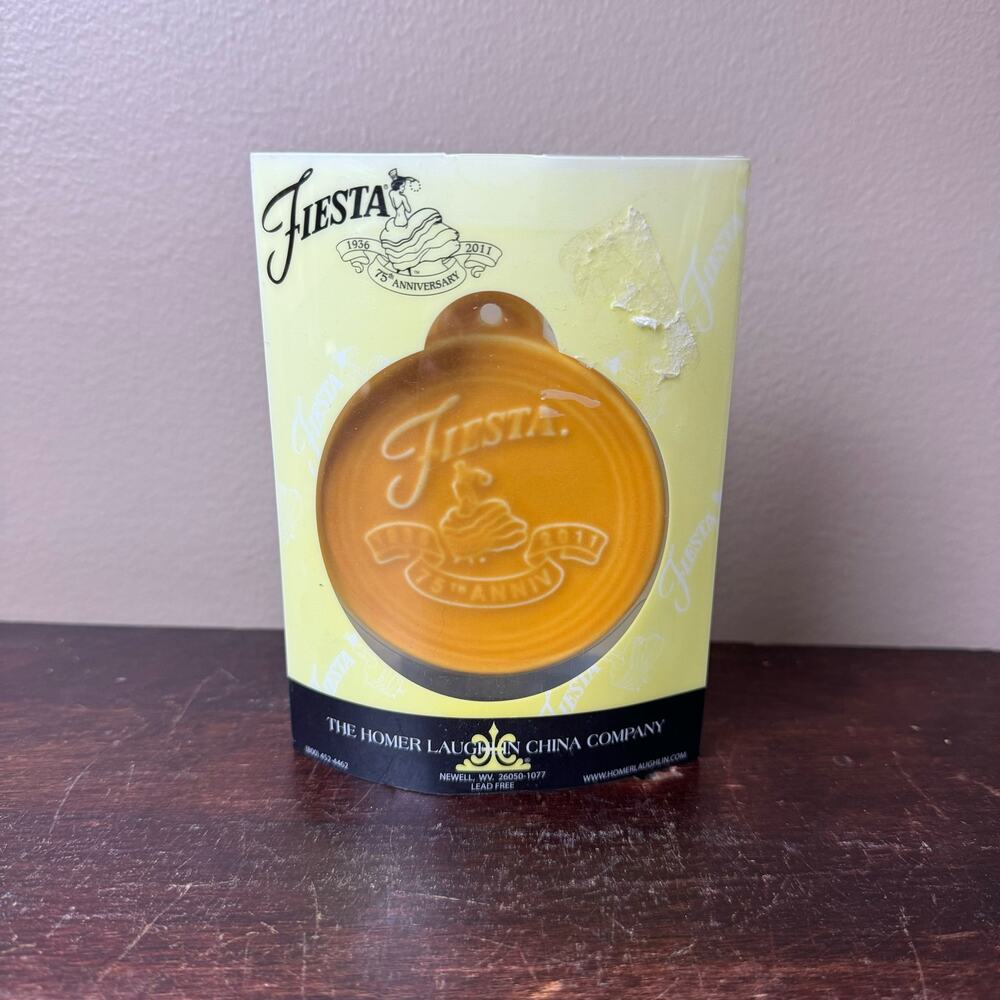 FiestaWare Fiesta Ornament #761 1936 - 2011 75th Anniversary Marigold‎ Yellow